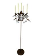 Linea Verdace vloerlamp kandelaar Baroque incl lampjes VdlM, Huis en Inrichting, Lampen | Vloerlampen, Ophalen, Nieuw, Glas, Antiek look lamp brocante  kroonluchter vloerkandelaar Barok
