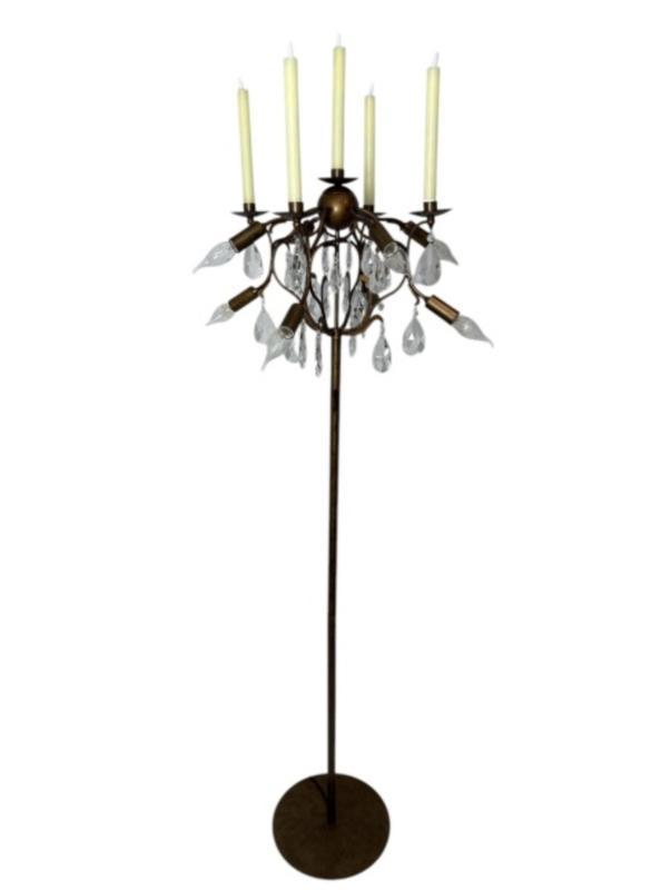 Linea Verdace vloerlamp kandelaar Baroque incl lampjes VdlM, Huis en Inrichting, Lampen | Vloerlampen, Nieuw, 150 tot 200 cm, Glas