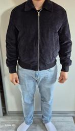 Corduroy bomberjack heren donkerblauw || Zara | maat M, Zara, Ophalen of Verzenden, Zo goed als nieuw, Maat 48/50 (M)