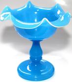 Schitterende Antieke Blauw Opaline Glas Bokaal Vaas, Antiek en Kunst, Verzenden