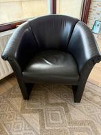Black leather chairs, Huis en Inrichting, Fauteuils, Gebruikt, Minder dan 75 cm, Leer, Ophalen of Verzenden