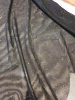 Glittermesh zwart met zilver glitter, Ophalen of Verzenden, Nieuw, Zwart, Boven de knie