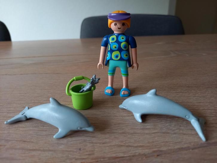 Playmobil Dolfijn verzorger - 5876 COMPLEET, Kinderen en Baby's, Speelgoed | Playmobil, Zo goed als nieuw, Complete set, Ophalen of Verzenden