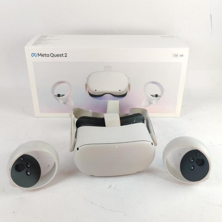 Meta Quest 2 128gb + controllers in doos || nu voor €159.99, Spelcomputers en Games, Virtual Reality, Gebruikt, Overige platformen