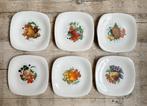 6 vintage gebaksbordjes fruit, -, -, Ophalen of Verzenden, Zo goed als nieuw
