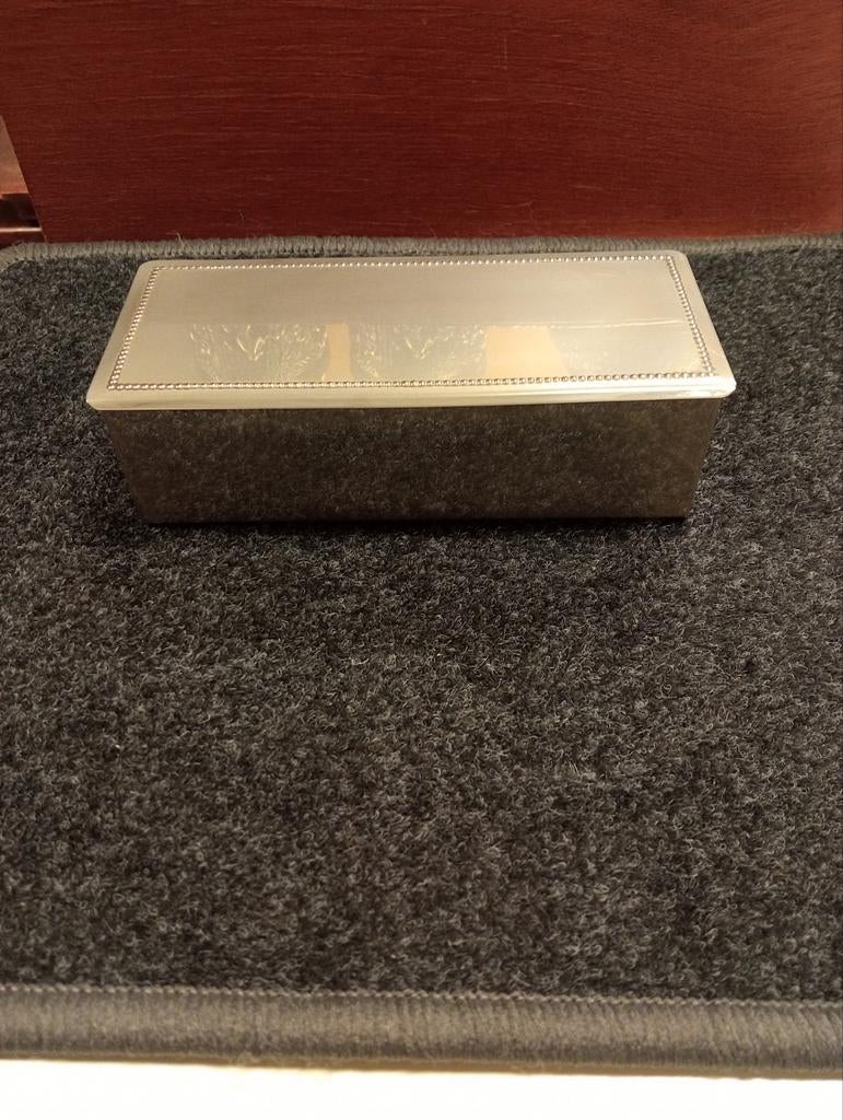 Verzilverde Lepel doosje Douwe Egberts, Antiek en Kunst, Antiek | Goud en Zilver, Ophalen of Verzenden, Zilver