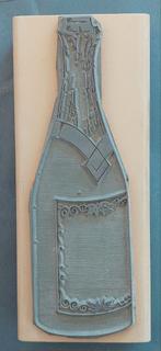 Mariëtte Verhees - Art Stamps stempel - Fles Champagne, Ophalen of Verzenden, Nieuw, Overige thema's, Overige typen