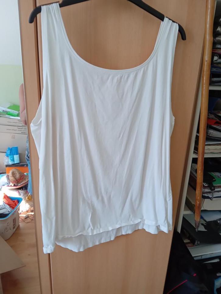 Dames singlet, Kleding | Dames, Tops, Nieuw, Maat 46/48 (XL) of groter, Wit, Zonder mouw, Ophalen of Verzenden