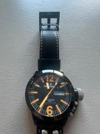 TW steel CEO canteen horloge zwart oranje  - amper gebruikt, Ophalen of Verzenden, Staal, Overige merken, 1960 of later