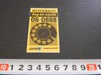 sticker ANWB Wegenwacht dag en nacht 06-0888, Ophalen, Zo goed als nieuw, Bedrijf of Vereniging