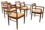 Set 6 H.W. Klein Bramin stoelen eetstoelen gratis bezorging, Vijf, Zes of meer stoelen, Ophalen of Verzenden, Hout
