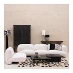 Japandi boucle organic elementen bank, Ophalen, 250 tot 300 cm, 75 tot 100 cm, Zo goed als nieuw