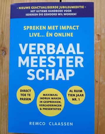 Boek Verbaal Meesterschap – Remco Claassen, goede staat beschikbaar voor biedingen