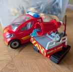 Playmobil brandweer en bluswagen., Kinderen en Baby's, Speelgoed | Playmobil, Ophalen of Verzenden, Zo goed als nieuw, Los playmobil