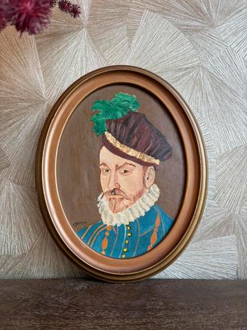 Vintage Art - Handgeschilderd portret in renaissancestijl beschikbaar voor biedingen