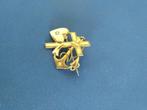 Antieke broche Victoriaans, Ophalen of Verzenden, Gebruikt, Geel, Goud