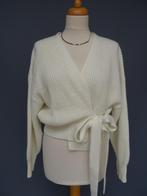 MOOCCI maat M, grof gebreid wikkelvest., Kleding | Dames, Truien en Vesten, Maat 38/40 (M), Wit, MOOCCI, Ophalen of Verzenden