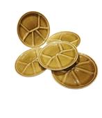 Prachtige vintage set van 5 groene fondue borden., Ophalen of Verzenden, Huis en Inrichting