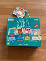 Mijn eetste dieren puzzel met boek, Ophalen of Verzenden, Zo goed als nieuw