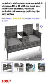 tuinbank met tafel, Ophalen