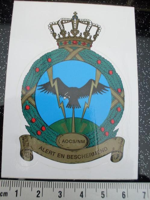 sticker aocs/nm alert en beschermend KLu leger army logo, Verzamelen, Stickers, Zo goed als nieuw, Bedrijf of Vereniging, Verzenden