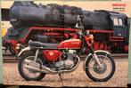 Poster Honda CB750 met extra 2 pagina’s verslag, Verzenden, Zo goed als nieuw, Motoren