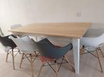 Eettafel met stoelen, Huis en Inrichting, Tafels | Eettafels, Ophalen, 50 tot 100 cm, Zo goed als nieuw, Vijf personen of meer
