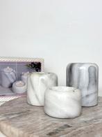 Set marmeren kaarsenhouders, Huis en Inrichting, Ophalen of Verzenden, Zo goed als nieuw, Overige materialen, Minder dan 25 cm