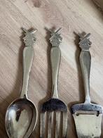 wanddecoratie vork lepel kaasschaaf nikkelkleur, Ophalen of Verzenden, Nieuw