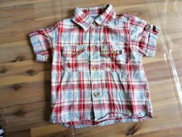 MOOI bruin geruiten zomerblouse met opdruk Litte star beschikbaar voor biedingen