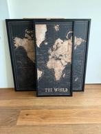 Wand decoratie wereld kaart, Huis en Inrichting, Woonaccessoires | Kamerschermen, Ophalen, Nieuw