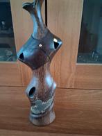 Houten Decoratie Vaas - 37cm, Ophalen, Overige materialen, Overige kleuren, Zo goed als nieuw