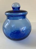 glazen dekselpot gegraveerd bonbon-/koek-/snoeppot, Antiek en Kunst, Antiek | Glas en Kristal, Ophalen of Verzenden