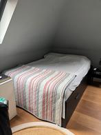 IKEA Brimnes bed 140x200 met 4 lades, Huis en Inrichting, Slaapkamer | Bedden, Ophalen, Gebruikt, Zwart, Tweepersoons