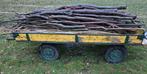Kar vol brandhout / stammen / haardhout / stookhout / hout, Tuin en Terras, Haardhout, Minder dan 3 m³, Ophalen