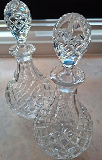 2 Kristallen Karaffen - Nieuw & Zwaar beschikbaar voor biedingen