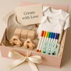 DIY Babyshower Knutselkit –Romper, Slabber, Blok of Auto, Ophalen of Verzenden, Nieuw, Kraamcadeau