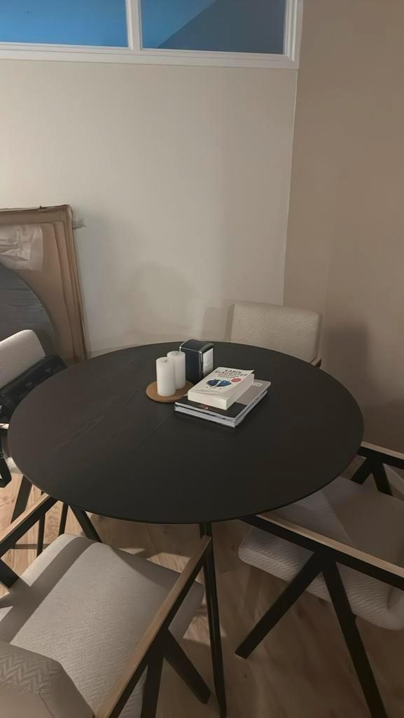 Uitschuifbaar Tafelblad + twee tussenstukken - Kave Home, Huis en Inrichting, Tafels | Salontafels, Gebruikt, 50 tot 75 cm, 100 tot 150 cm