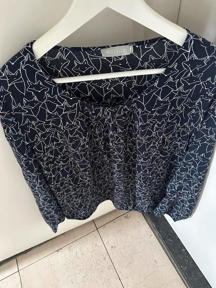 Betty en Co blauwe blouse maat 44, Kleding | Dames, Blouses en Tunieken, Zo goed als nieuw, Maat 42/44 (L), Blauw, Verzenden