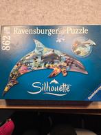 Ravensburger Silhouette Puzzel - Dolfijn, Hobby en Vrije tijd, Denksport en Puzzels, Ophalen of Verzenden, 500 t/m 1500 stukjes