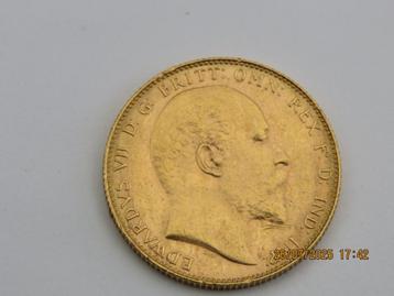 King Edward VII  22ct goud  Sovereign jaar 1908 beschikbaar voor biedingen