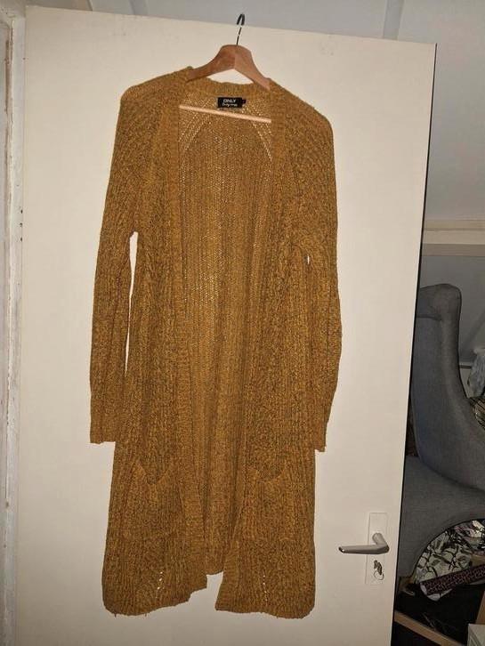 Okergeel lang vest Only maat M, Kleding | Dames, Truien en Vesten, Zo goed als nieuw, Maat 38/40 (M), Geel, Ophalen of Verzenden