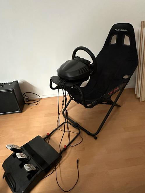 Playseat Challenge + Thrustmaster raceset, Spelcomputers en Games, Spelcomputers | Overige, Gebruikt, Ophalen