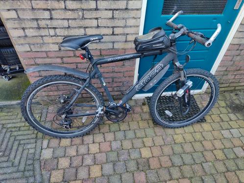 Zwarte Mountainbike met Voorvering & Schijfremmen, Fietsen en Brommers, Fietsen | Mountainbikes en ATB, Gebruikt, Heren, Overige merken