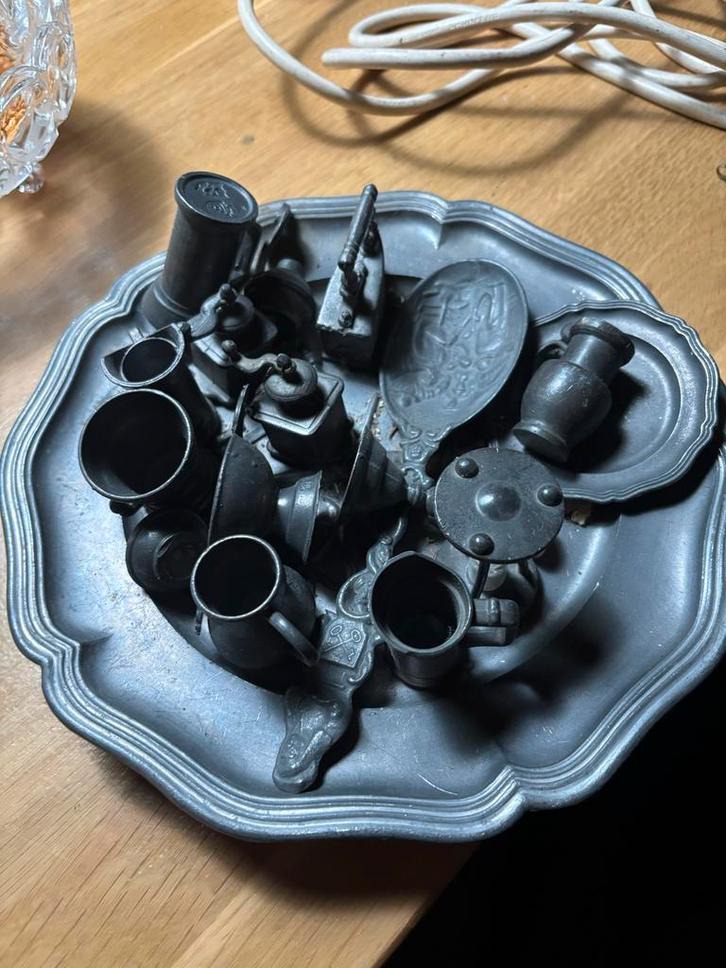 Antiek Tinnen Poppenservies, Antiek en Kunst, Antiek | Tin, Ophalen