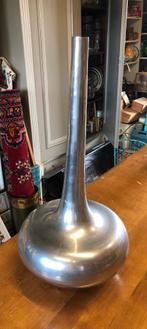 grote zilverkleurige retro vaas 60 cm hoog, Ophalen of Verzenden, Huis en Inrichting