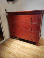 Ladekast Hemnes Ikea rood op hout, Ophalen of Verzenden