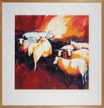 Schapen e.a. - Kunstenaar: Gerda Elfring, Antiek en Kunst, Kunst | Litho's en Zeefdrukken, Ophalen of Verzenden