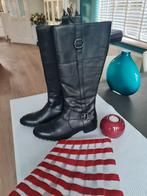 Zwarte leren hoge laarzen maat 40., Hoge laarzen, Zwart, Ophalen of Verzenden, Onbekend