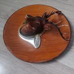 Vintage kunstof herten hoofd sculptuur wanddecoratie, Ophalen of Verzenden